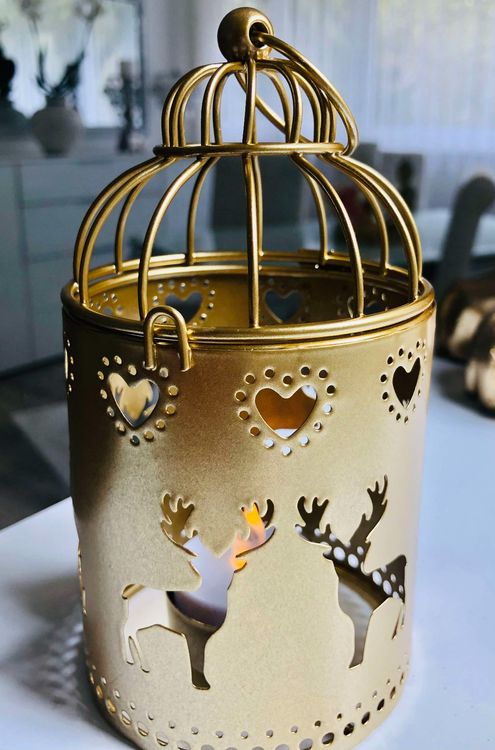 PREZZO SPECIALE PER UN SOLO PRODOTTO ‼️ Laterna di decorazioni di cervo 🦌 dorata NUOVA - Image 2