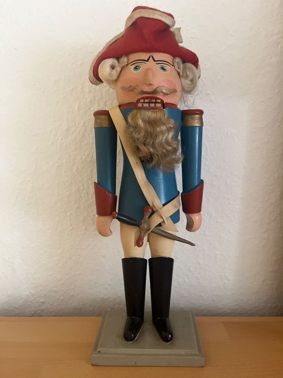 Natale Vintage Antik Erzgebirge Nussknacker Massivo 🎄