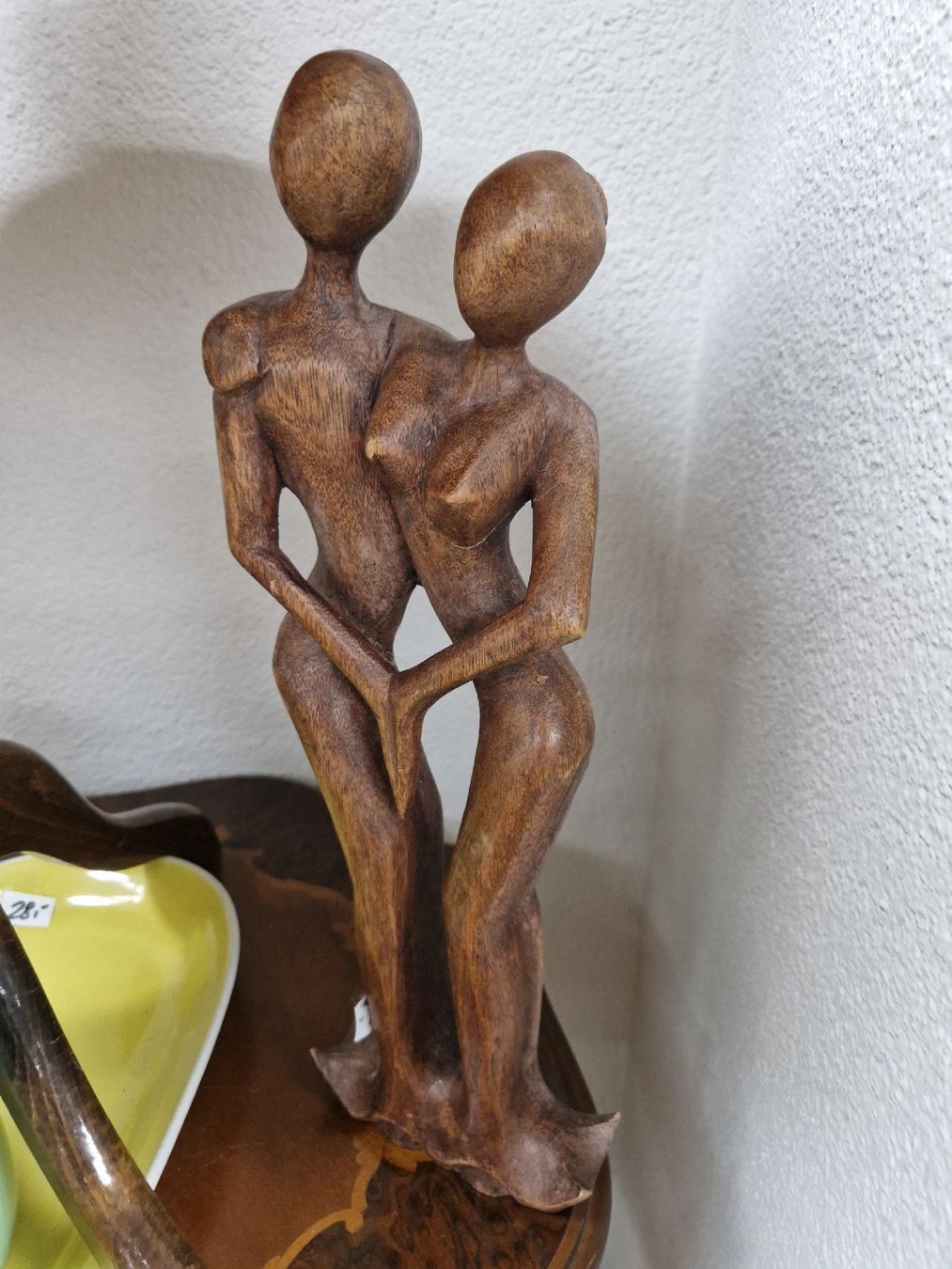 Sculture in legno coppia d'amore, ca. 40 cm di altezza, in ottimo stato! - Image 1