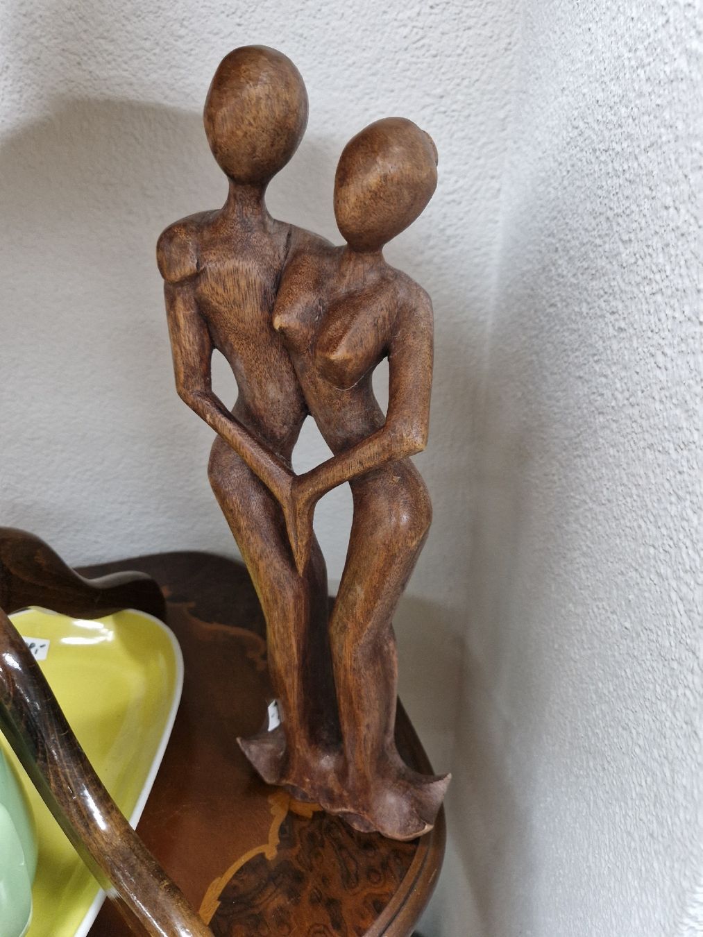 Sculture in legno coppia d'amore, ca. 40 cm di altezza, in ottimo stato! - Image 3