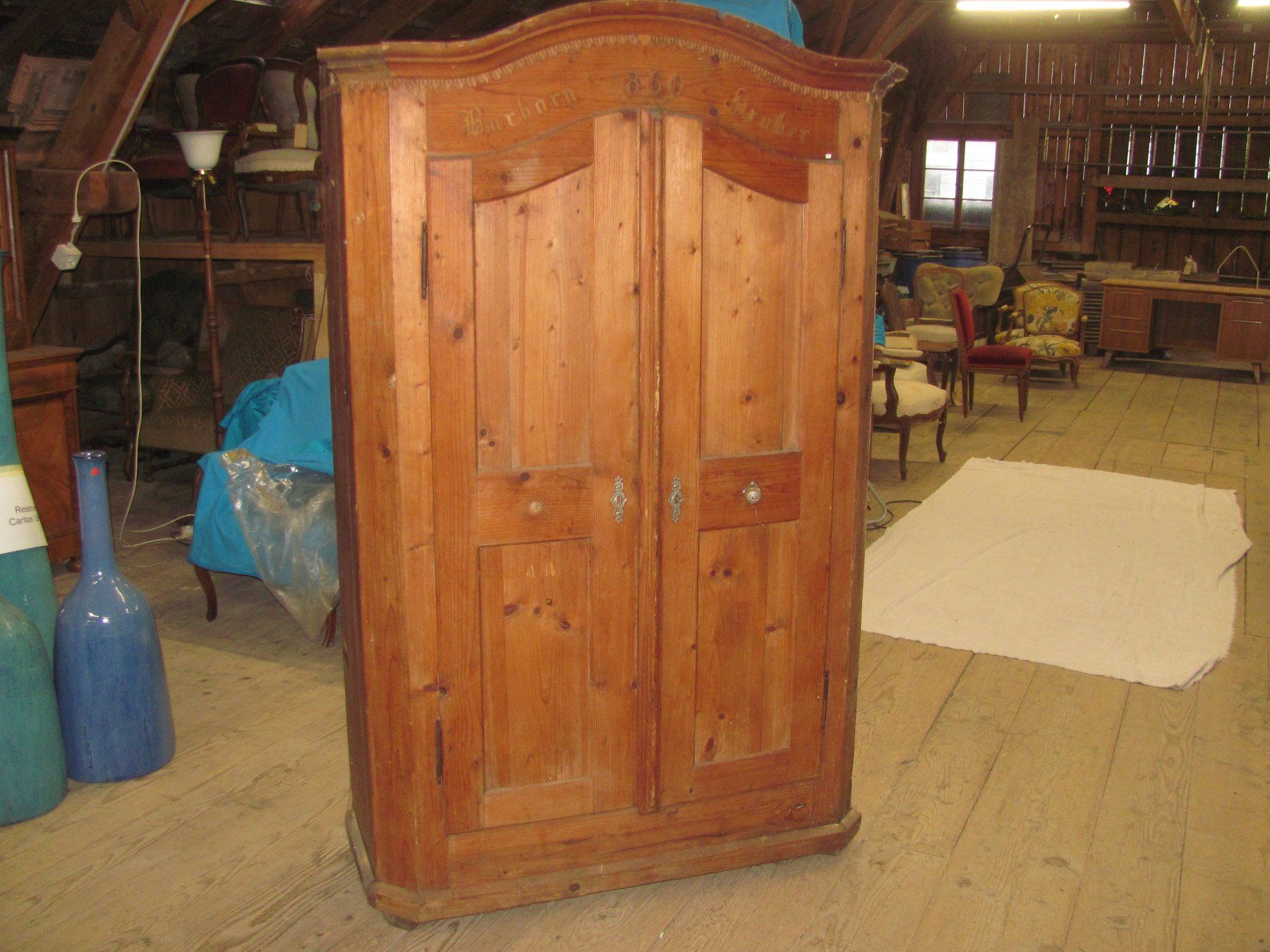 Bauernschrank 1860 Schrank Tanne Wardrobe LIQ - Image 1