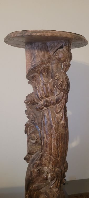 candelabro collone in legno