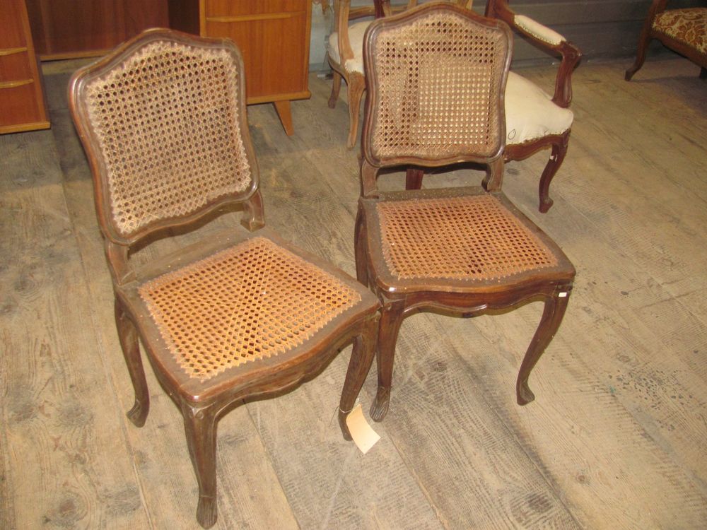 2x sedia - rete di rattan viennese OK LIQ