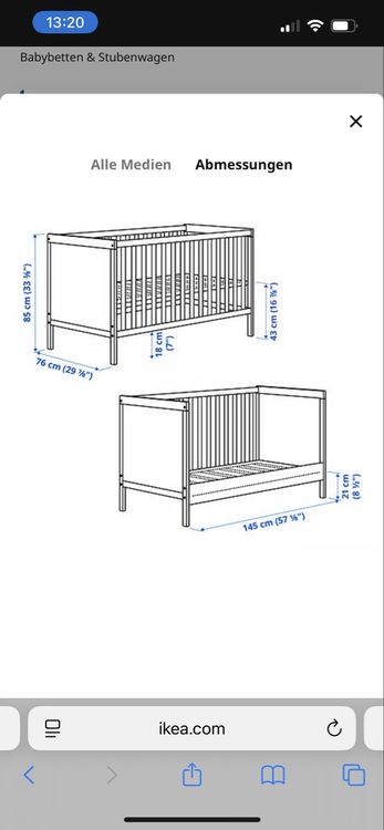 Culla Ikea Sundvik, smontabile - Image 2