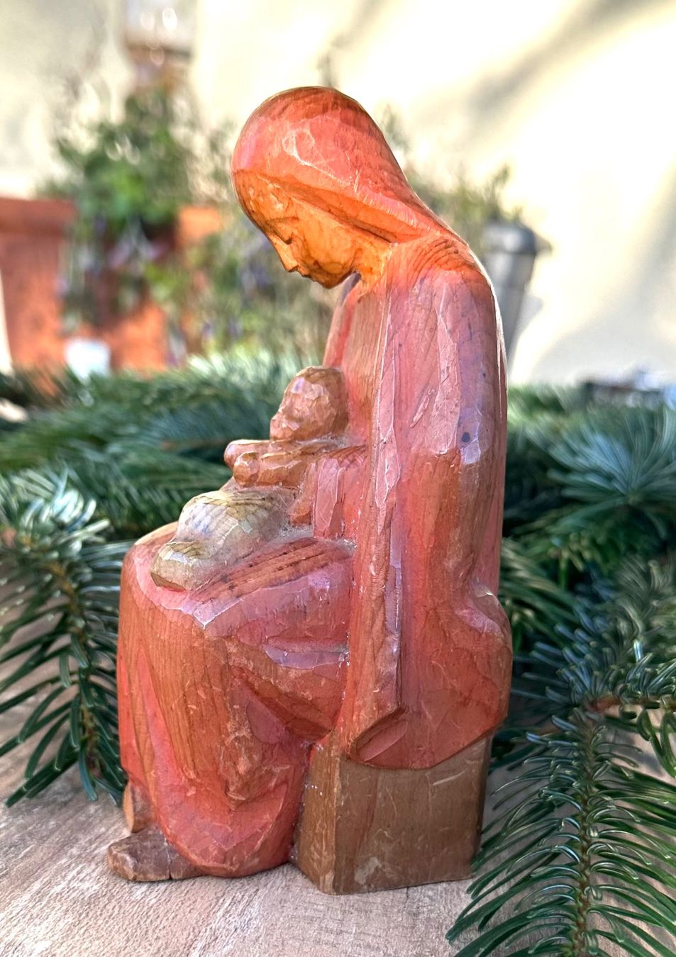Figura di Natale Maria con bambino, venduta da Josef Gasser, Lungern - Image 1