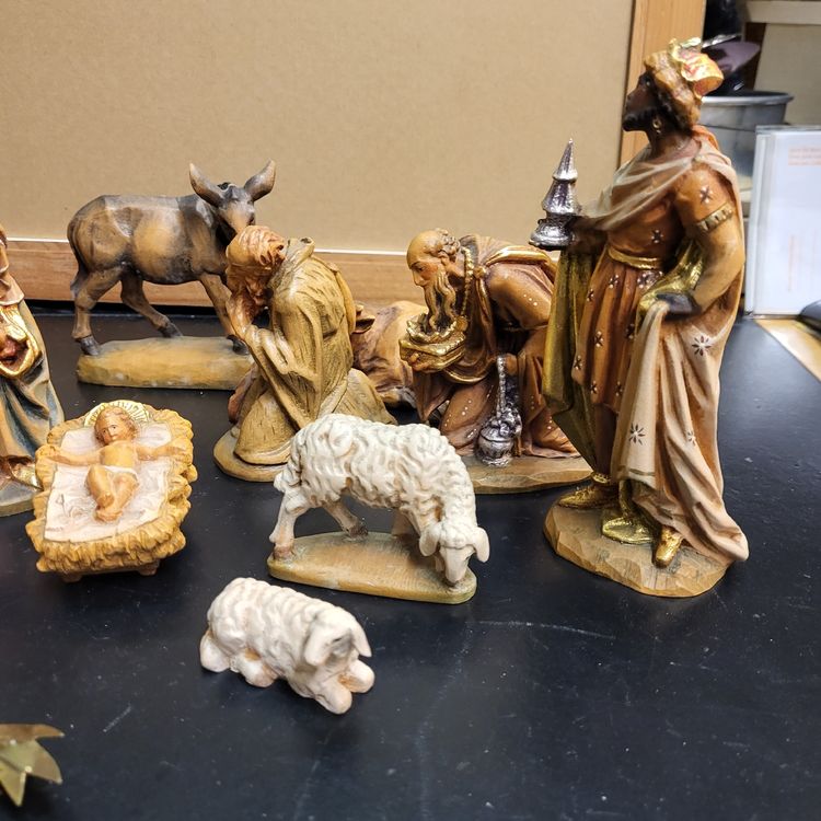 15 pezzi di figure di presepe in legno - Image 2