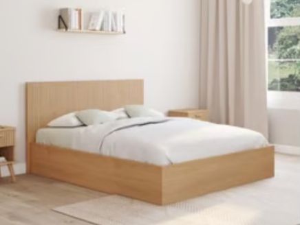 idomya letto con rete a doghe e testiera 140x190cm nuovo