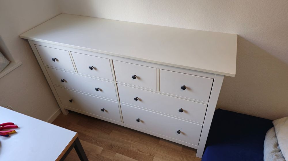 Comodino Ikea con 8 cassetti, bianco