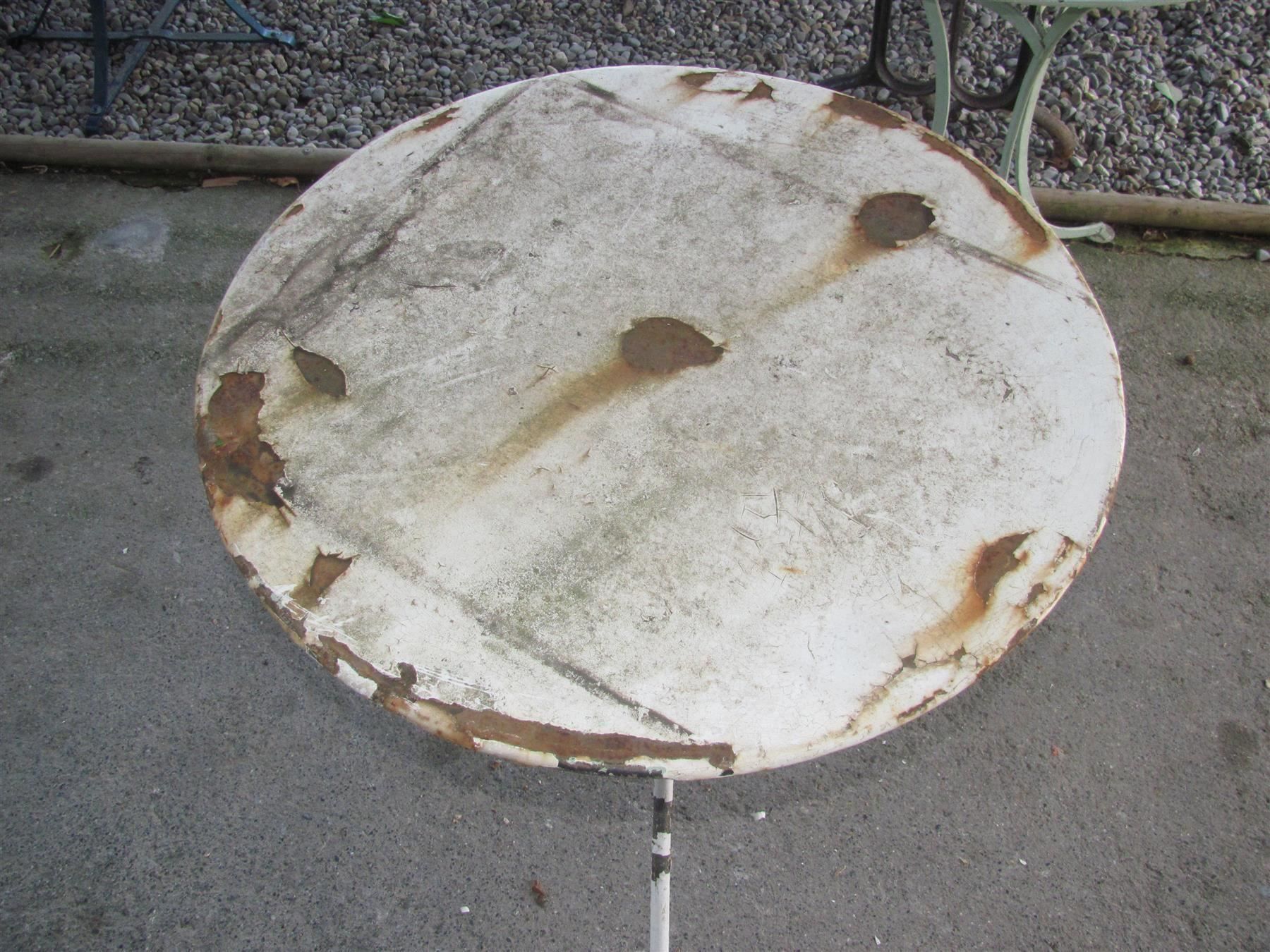 Bistro tavolo da giardino antico 58cm, reliquie da ripristinare - Image 3