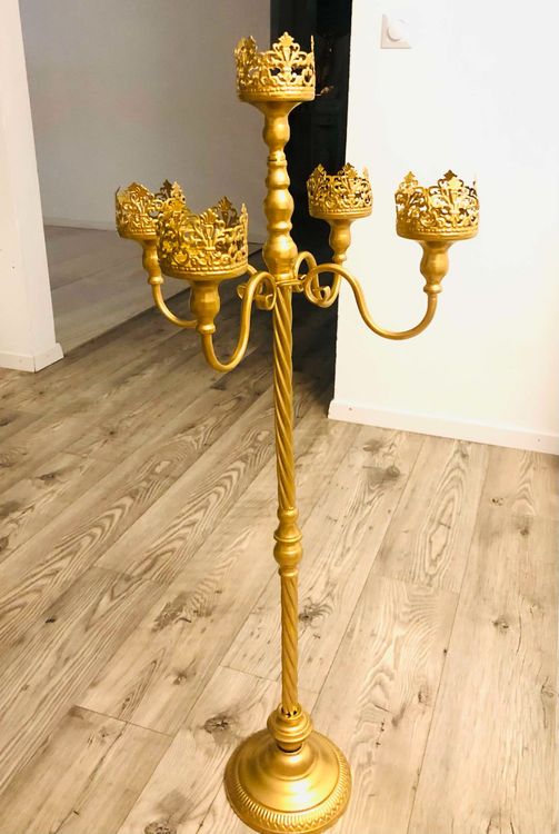50% di sconto 🥳 Grande 78 cm Candelabro Decorazione Oro
