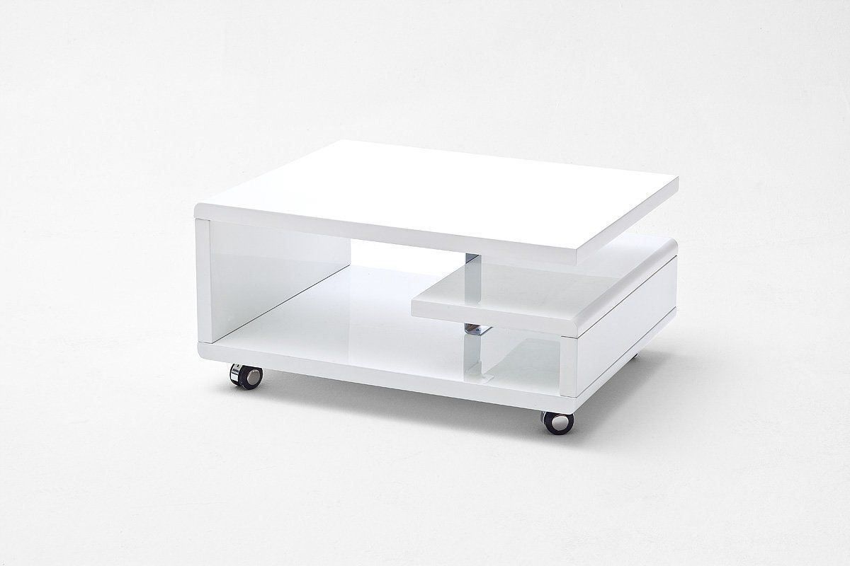 Salontisch Couchtisch in bianco lucido 74x60x36 cmcm - Image 3