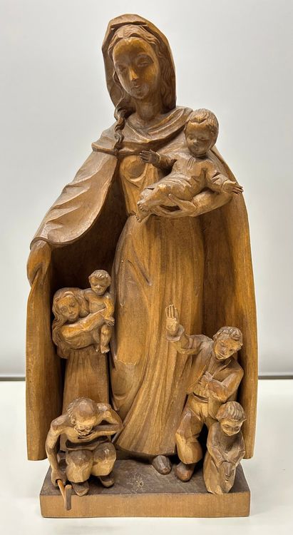 Scultura in legno di Santa Maria e Gesù Bambino