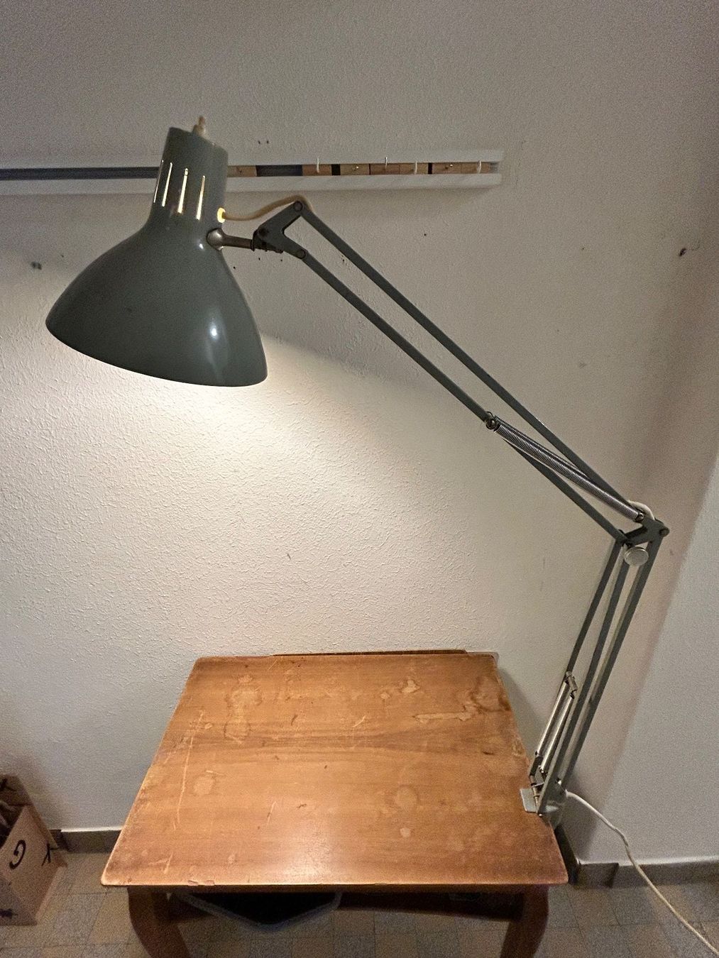 Lampada da ufficio / da scrivania vintage, grigio, Regent - Image 1