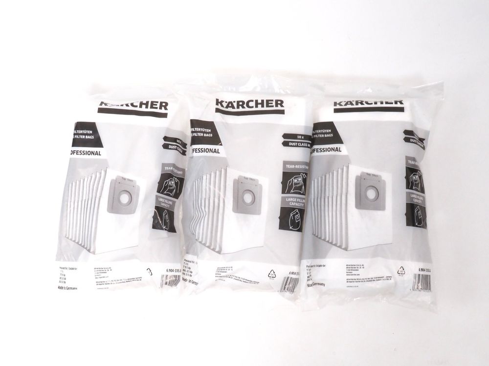 3x KÄRCHER sacchetto per aspirapolvere Dust Class M (25112447)