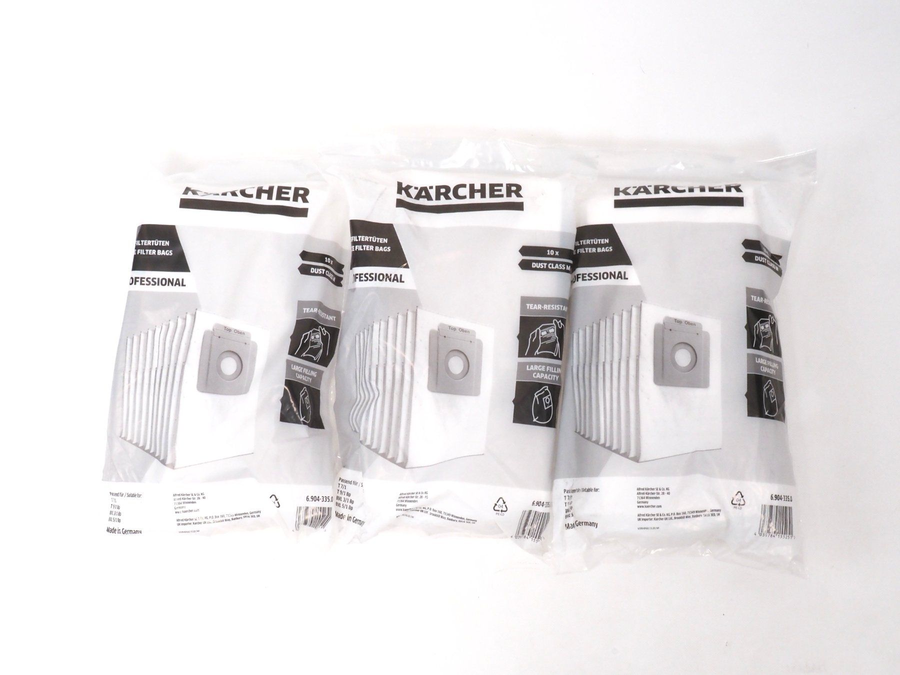 3x KÄRCHER sacchetto per aspirapolvere Dust Class M (25112447) - Image 1