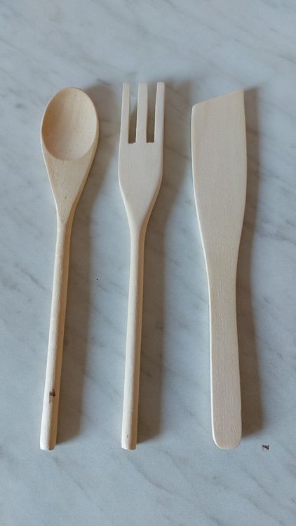 Nuovo set di cucchiai da cucina in legno, 3 pezzi
