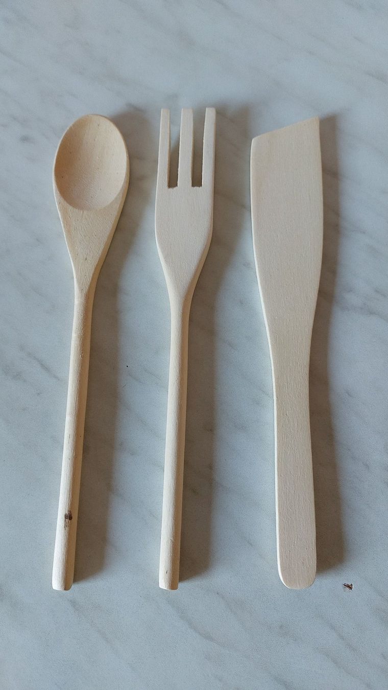 Nuovo set di cucchiai da cucina in legno, 3 pezzi - Image 1