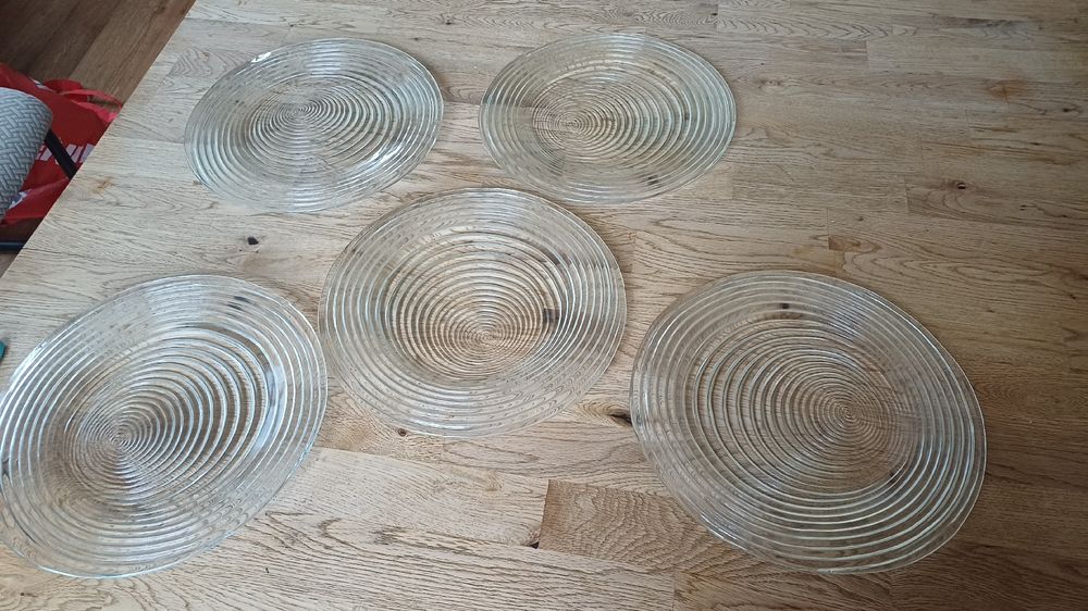 5 piatti di vetro