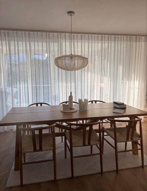 Tavolo da pranzo massiccio, 235 x 100 cm + 6 sedie