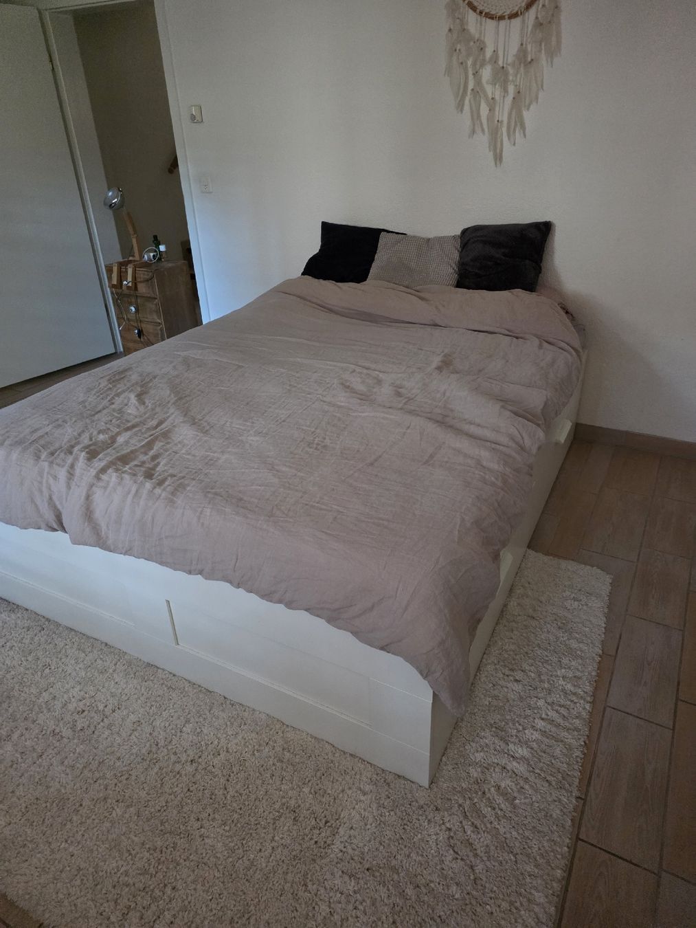Letto Ikea con materasso/trave 160x200cm, buono stato - Image 1