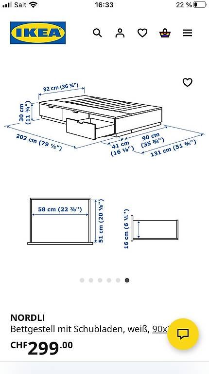 Letto IKEA Nordli 90*200 cm - Image 3