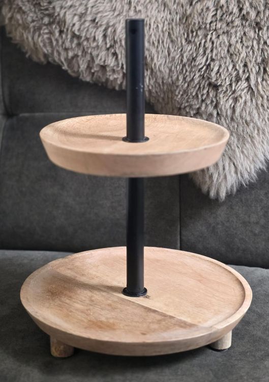 Etagère legno/metallo, stile Boho, nuovo! 46 cm