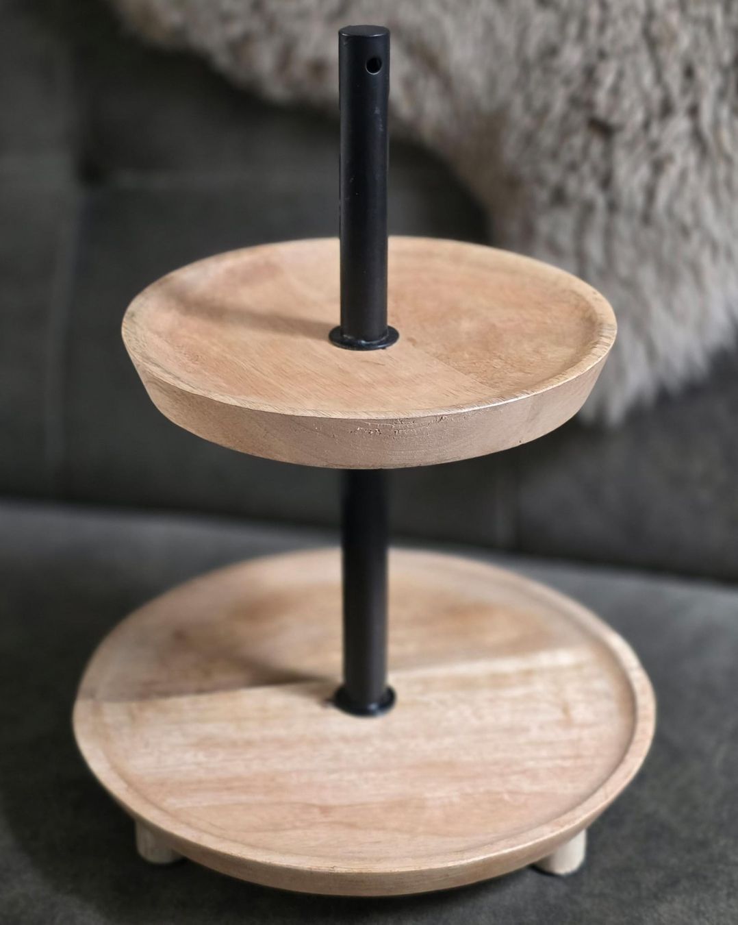 Etagère legno/metallo, stile Boho, nuovo! 46 cm - Image 3