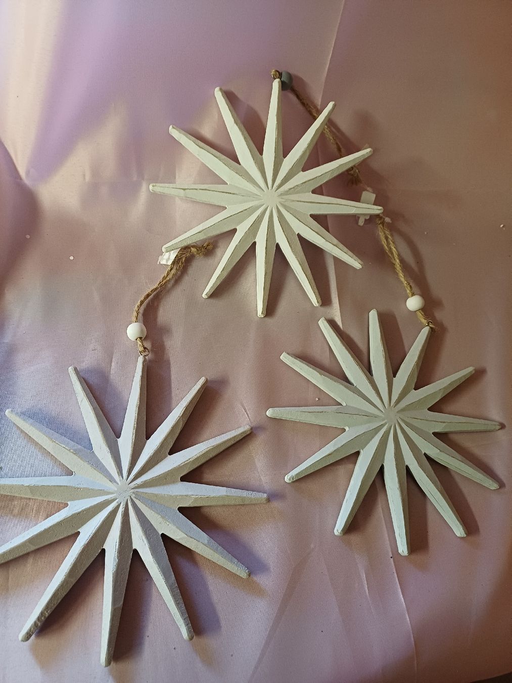 nuovo: set di 3 stelle in legno, stelle per la decorazione, stelle di Natale - Image 1