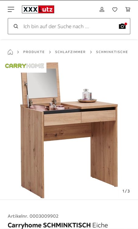 Nuovo Vanity da trucco Carryhome in legno di quercia, NP 129.-, XXXLutz - Image 2