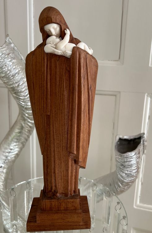 Madre di Dio Gesù Figurina in legno Design. Heuvelmans Scultura