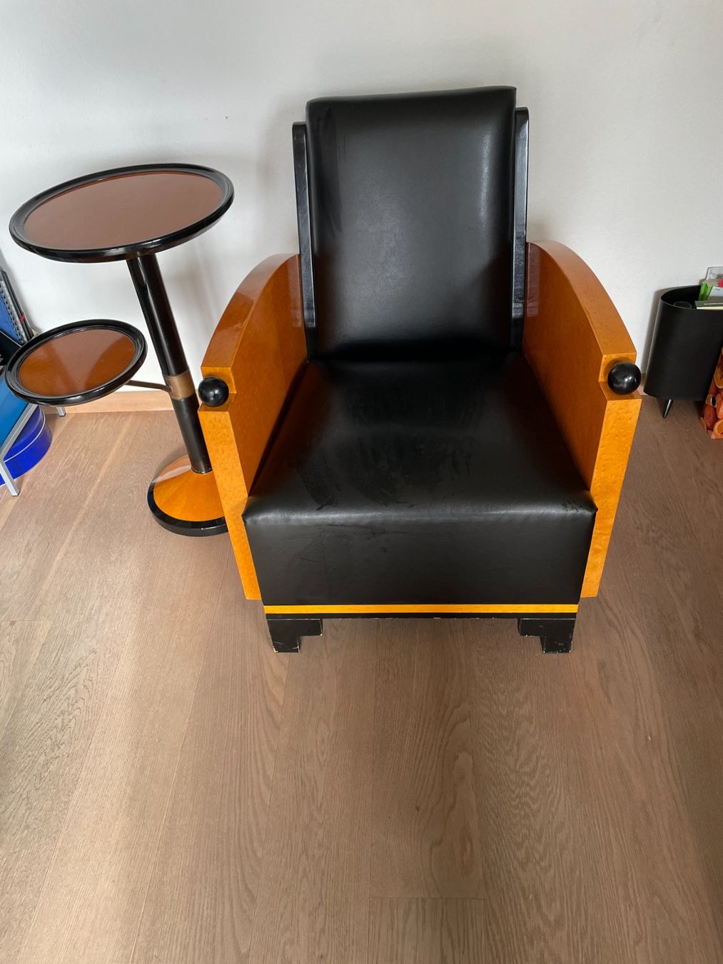 Poltrona Art Deco con tavolino - Image 3