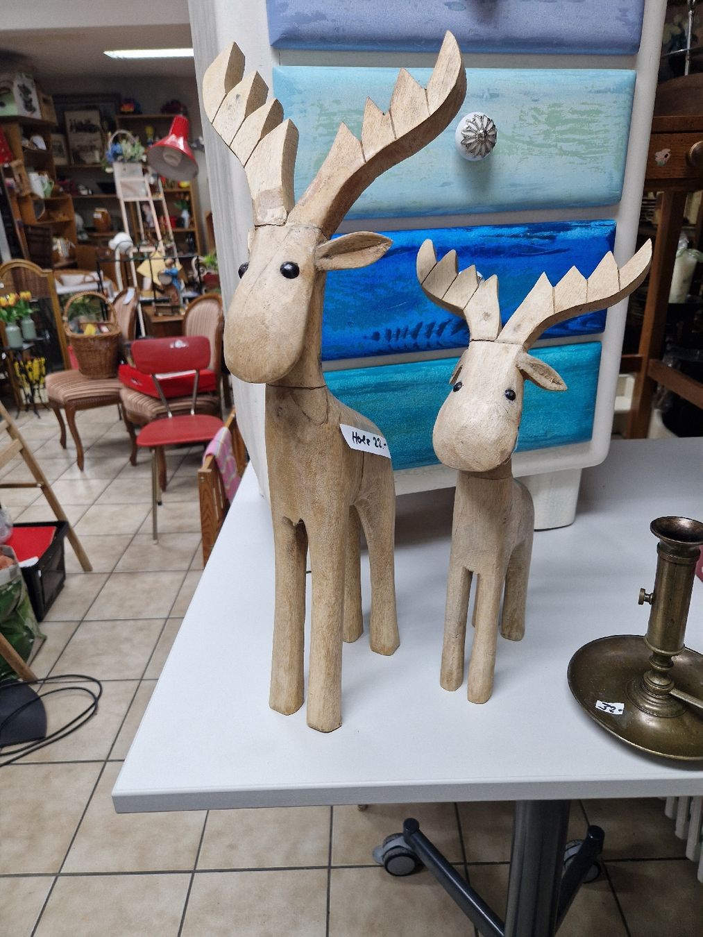 Deko Elche in legno, scandinavo, decorazione invernale 🦌 - Image 3