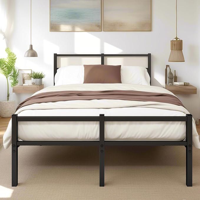 Letto 120x200 Letto a doghe Letto in metallo Letto matrimoniale