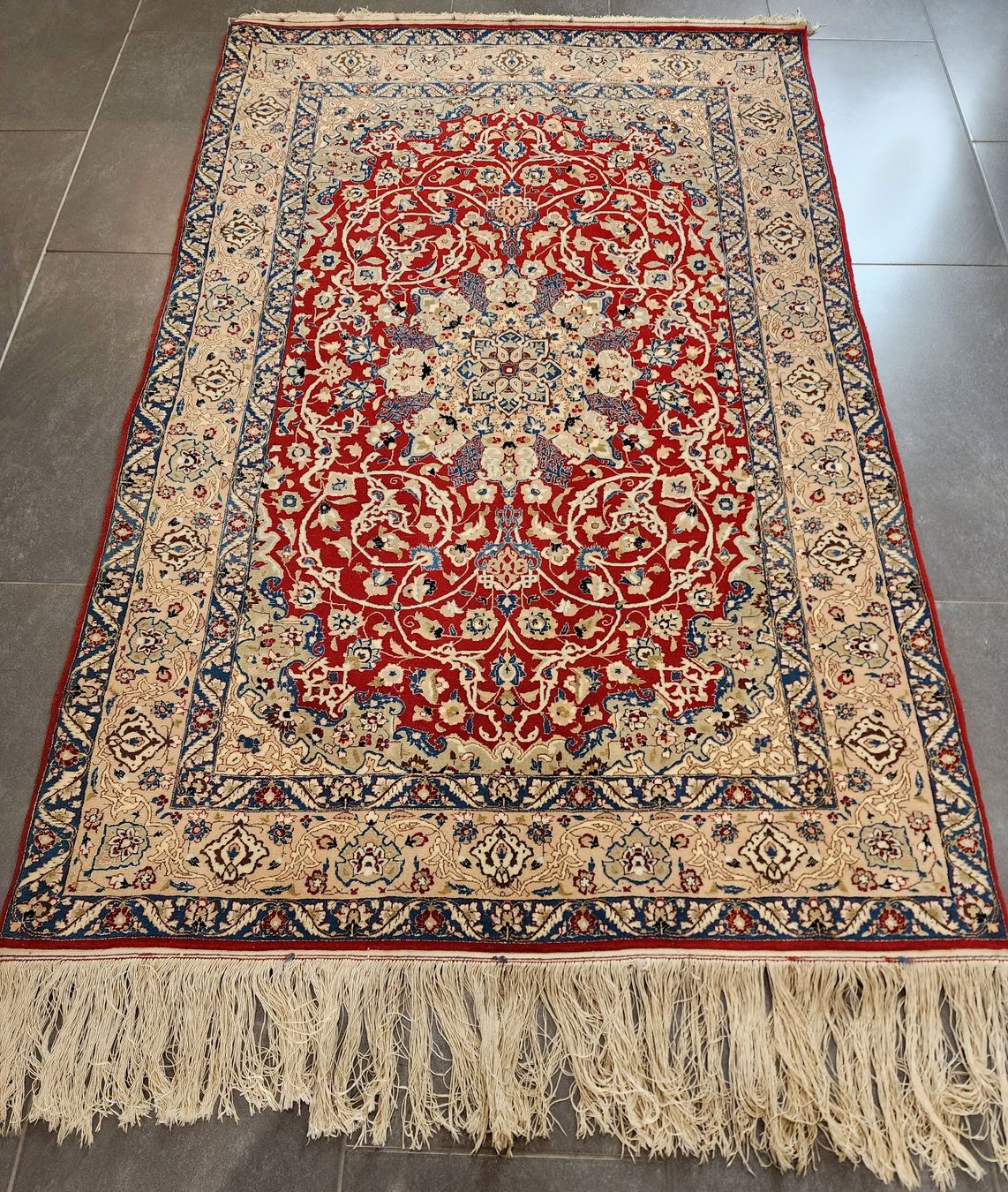 Perser Isfahan Tappeto in lana di cocco e seta 171x108cm molto fine - Image 1