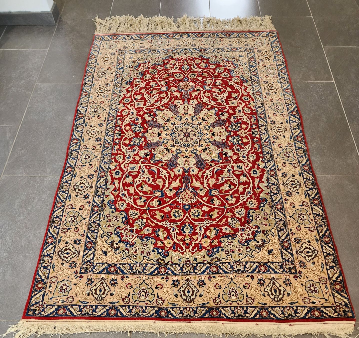 Perser Isfahan Tappeto in lana di cocco e seta 171x108cm molto fine - Image 3