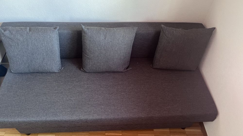 Divano letto Divano letto con cassetto, grigio - Image 2