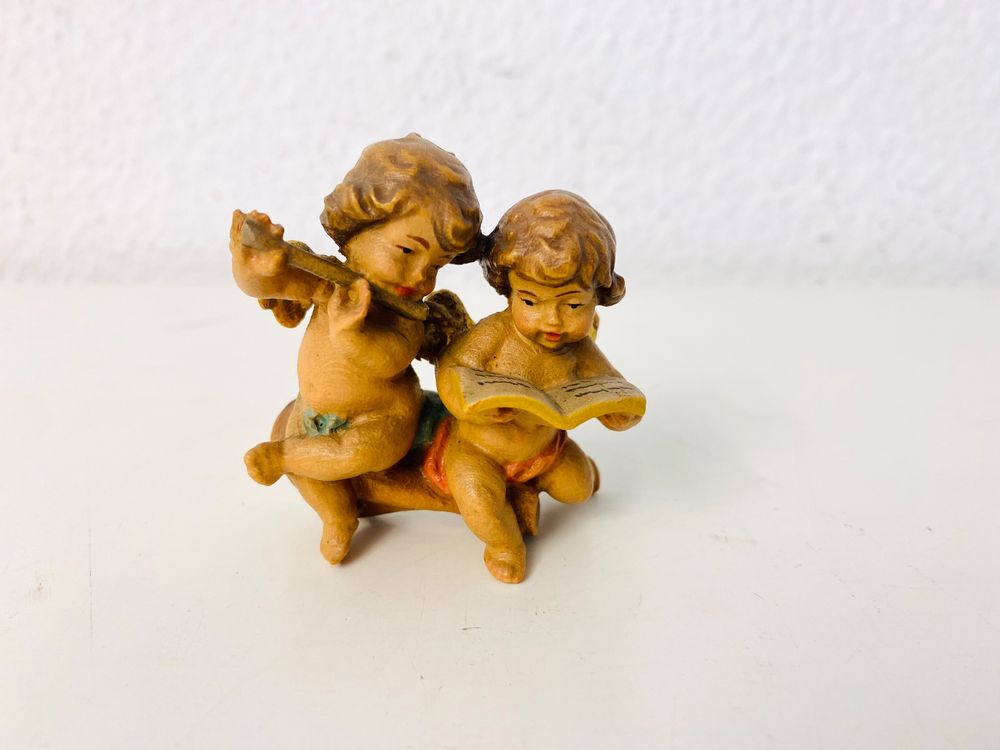 KOSTNER Krippenfigur – Engelspaar / Puttenpaar, ca. 5.5 cm