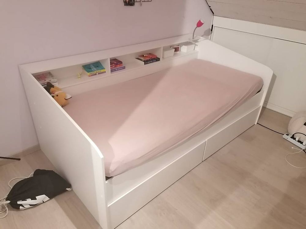 Letto 90×200 con materasso e contenitore