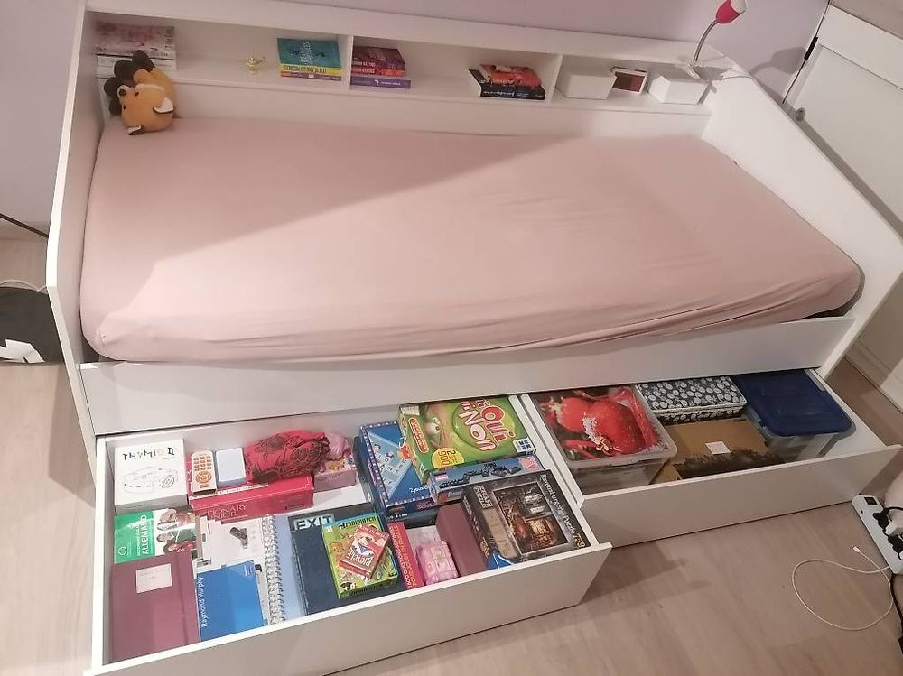 Letto 90×200 con materasso e contenitore - Image 2