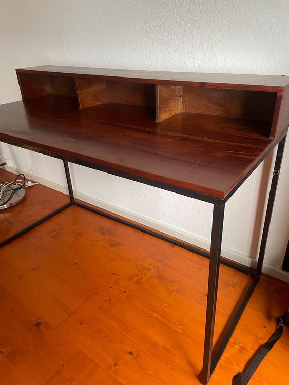 Scrivania in legno/metallo in stile industriale, in ottimo stato!