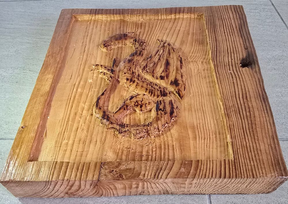 Quadro in legno con draghi - Image 2