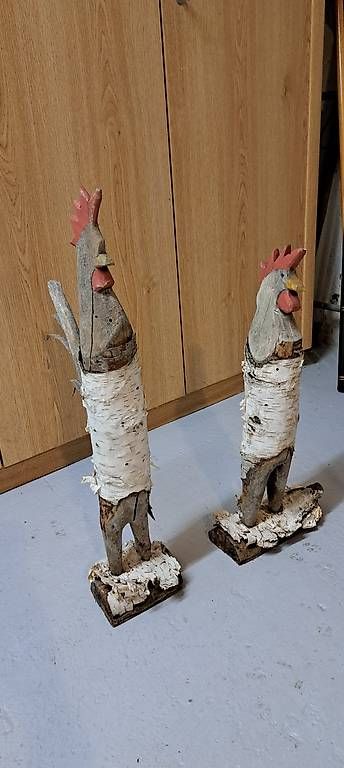 Orecchini in legno e betulla, lavorazione a mano, 2 pezzi! - Image 1