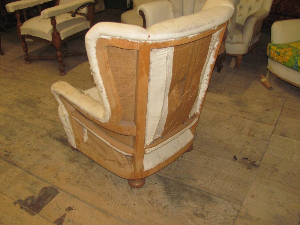 sesto antico Fauteuil parzialmente restaurato imbottito LIQ - Image 2