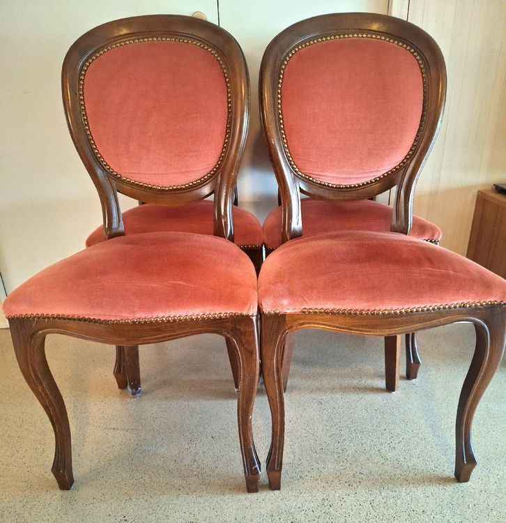 4 Louis-Philippe Chairs - legno massiccio - Vintage - Image 2