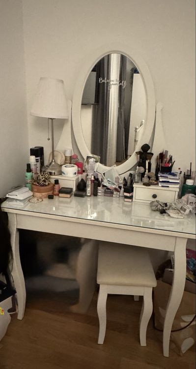 Hemnes Vanity/Dressing Table with Mirror, white