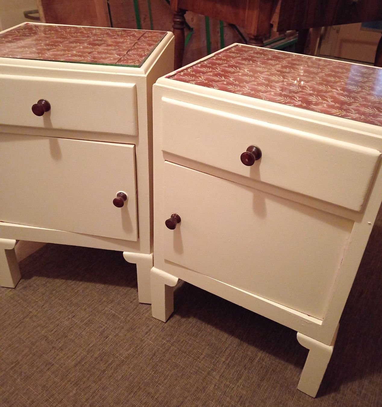 2er Set Night Table li / table Vintage Shabby Chic Style - Image 3