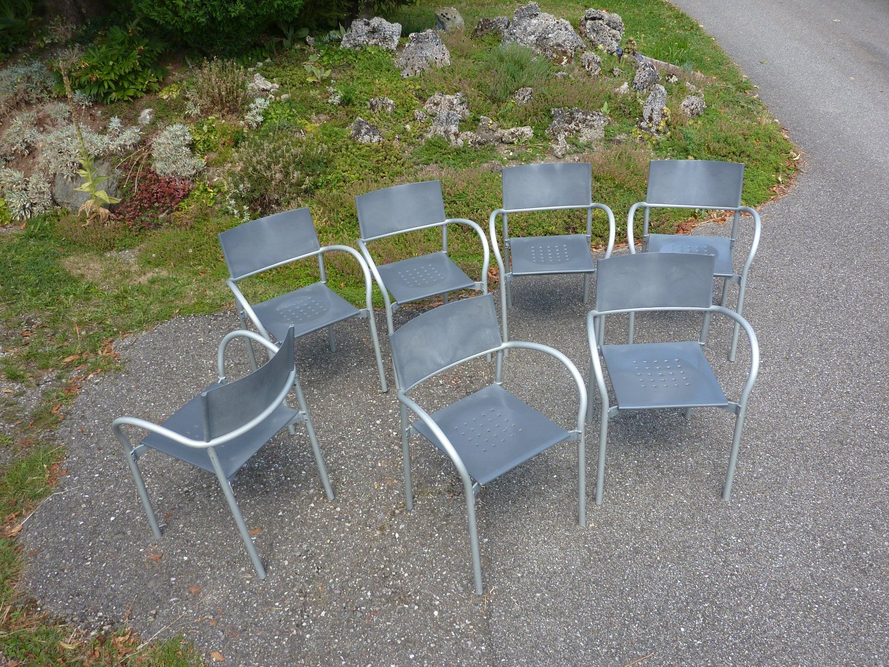 7 sedie impilabili Sedie da giardino Sedie per pasti SEGIS BREEZE - Image 1