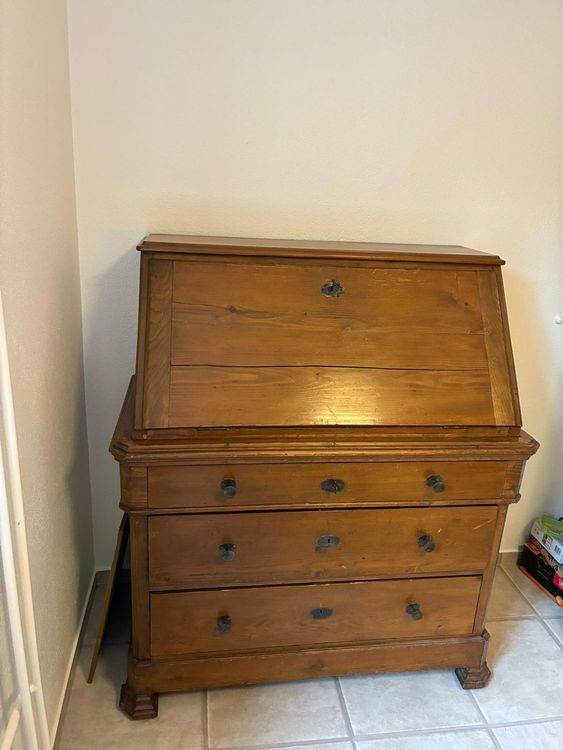 Scrivania / scrivania in legno antico - Image 2