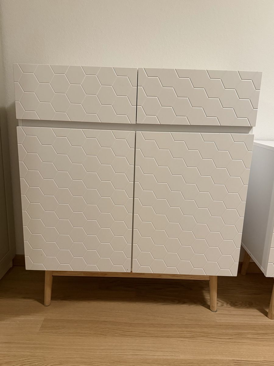 Credenza/commode bianca con motivi, in buone condizioni! - Image 3