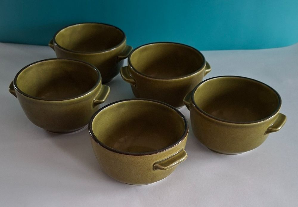 5 tazze di brodo Rössler/ tazze di ceramica, vintage, verde, top! - Image 2